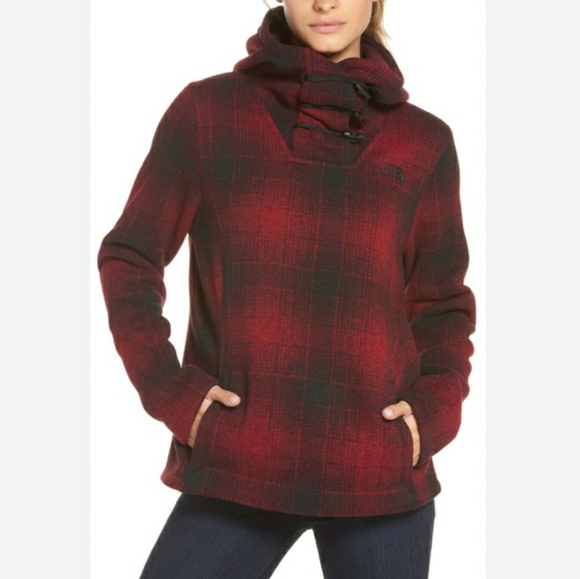 The North Face Crescent Plaid Hoodie Medium - Picture 1 of 8